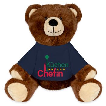 Cuisinier - Nounours RecycelBär® marron - bleu marine - Devant