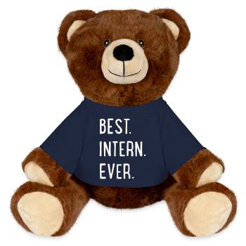 best intern - MiniFeet® RecycelBär® Teddy Bear Brown - french navy - Front