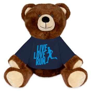 Live love run - MiniFeet® RecycelBär® Braun - French Navy - Vorne