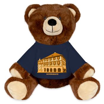 Schwabach Rathaus Mittelfranken Bayern - MiniFeet® RecycelBär® Braun - French Navy - Vorne