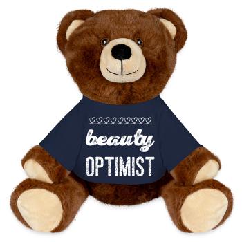 Geschenkidee Braut - MiniFeet® RecycelBär® Braun - French Navy - Vorne