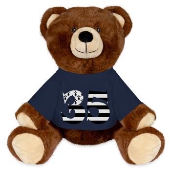 35 Britain Flag - MiniFeet® RecycelBär® Teddy Bear Brown - french navy - Front