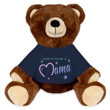 Maman - Nounours RecycelBär® marron - bleu marine - Devant