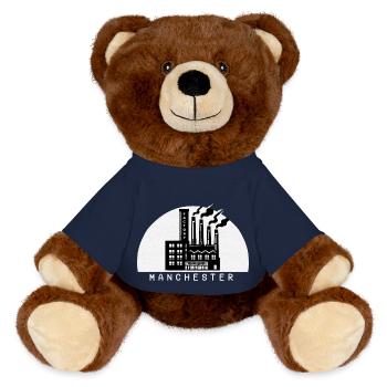 Fabrik in Manchester - MiniFeet® RecycelBär® Braun - French Navy - Vorne