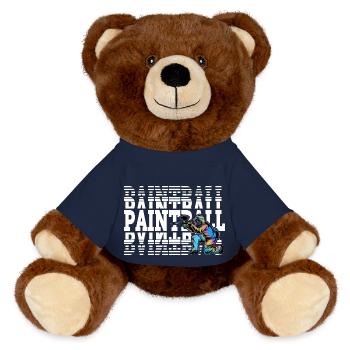 Paintball - Nounours RecycelBär® marron - bleu marine - Devant