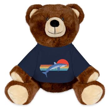Requin tako - Nounours RecycelBär® marron - bleu marine - Devant
