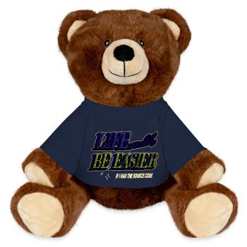 Profession Computer Science - MiniFeet® RecycelBär® Teddy Bear Brown - french navy - Front