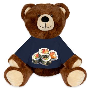 Nourriture pour sushis - Nounours RecycelBär® marron - bleu marine - Devant