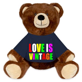 Love is vintage - MiniFeet® RecycelBär® Braun - French Navy - Vorne