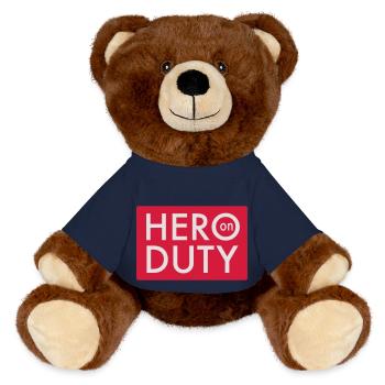 hero - MiniFeet® RecycelBär® Teddy Bear Brown - french navy - Front