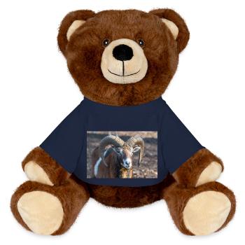 Mouflon européen (en allemand mouflon européen) - Nounours RecycelBär® marron - bleu marine - Devant