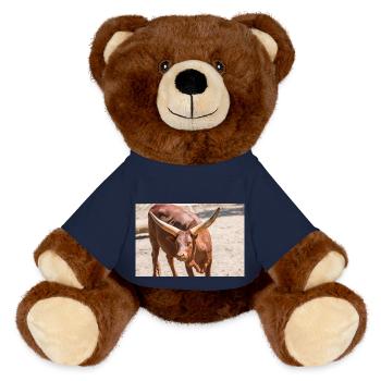 Ankole-Watusi or Ankole Longhorn Watussirind - MiniFeet® RecycelBär® Teddy Bear Brown - french navy - Front