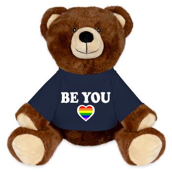 Be you - MiniFeet® RecycelBär® Teddy Bear Brown - french navy - Front