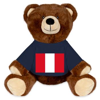 Peru - MiniFeet® RecycelBär® Teddy Bear Brown - french navy - Front