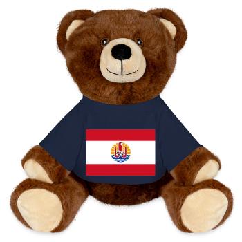 Französisch-Polynesien - MiniFeet® RecycelBär® Braun - French Navy - Vorne