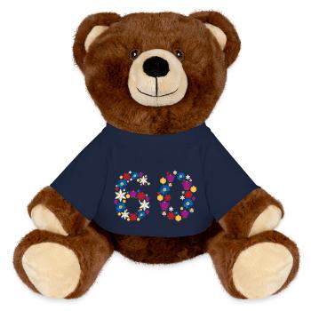 Fleurs 60 - Nounours RecycelBär® marron - bleu marine - Devant