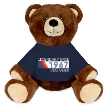Retro SiFi Legendary since December 1967 - Geburts - MiniFeet® RecycelBär® Braun - French Navy - Vorne