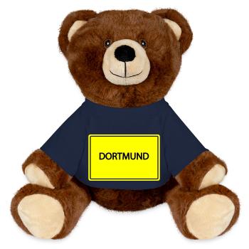 ortsschild dortmund - MiniFeet® RecycelBär® Braun - French Navy - Vorne