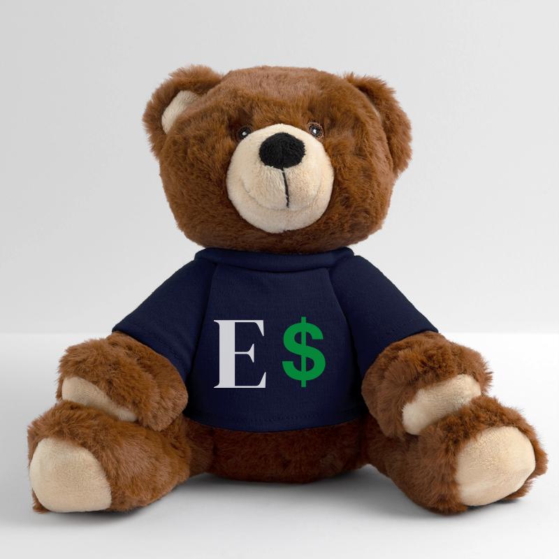 Letter E Dollar MiniFeet® RecycelBär® Teddy Bear Brown