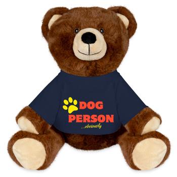 Chien Personne - Nounours RecycelBär® marron - bleu marine - Devant