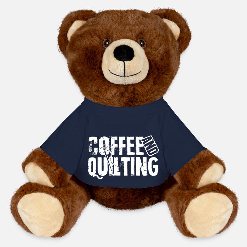 Quilting Coffee And Quilting - MiniFeet® RecycelBär® Teddy Bear Brown - french navy