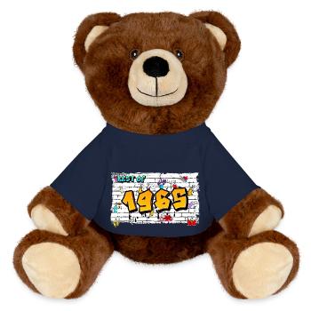 Graffiti emblématique de 1965 – 60 ans d’indémodabilité - Nounours RecycelBär® marron - bleu marine - Devant