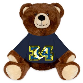 Istanbul - MiniFeet® RecycelBär® Teddy Bear Brown - french navy - Front