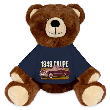 1949 Coupe Burgundy - MiniFeet® RecycelBär® Teddy Bear Brown - french navy - Front