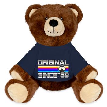 Seit 89 - MiniFeet® RecycelBär® Braun - French Navy - Vorne