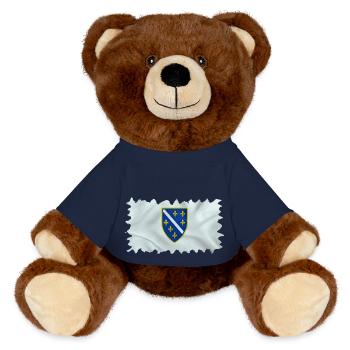 Bosnie-Herzégovine europe sarajavo drapeau mostar - Nounours RecycelBär® marron - bleu marine - Devant