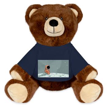 Eine skurrile digitale Illustration eines cartoon - MiniFeet® RecycelBär® Braun - French Navy - Vorne