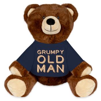 Mürrischer alter Mann - MiniFeet® RecycelBär® Braun - French Navy - Vorne