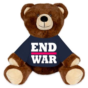 End war - Nounours RecycelBär® marron - bleu marine - Devant