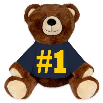 #1 - MiniFeet® RecycelBär® Braun - French Navy - Vorne