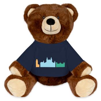Majorca - MiniFeet® RecycelBär® Teddy Bear Brown - french navy - Front