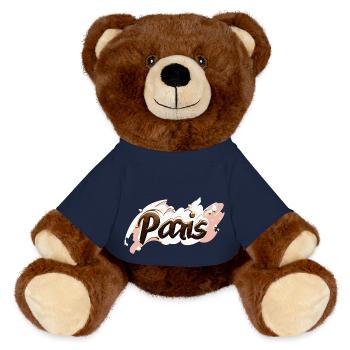 Paris - MiniFeet® RecycelBär® Teddy Bear Brown - french navy - Front