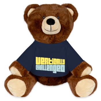 verticalement défié drôle petit gens blague hommes - Nounours RecycelBär® marron - bleu marine - Devant