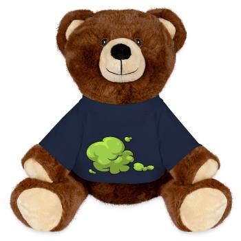 fart farting farting farting - MiniFeet® RecycelBär® Teddy Bear Brown - french navy - Front