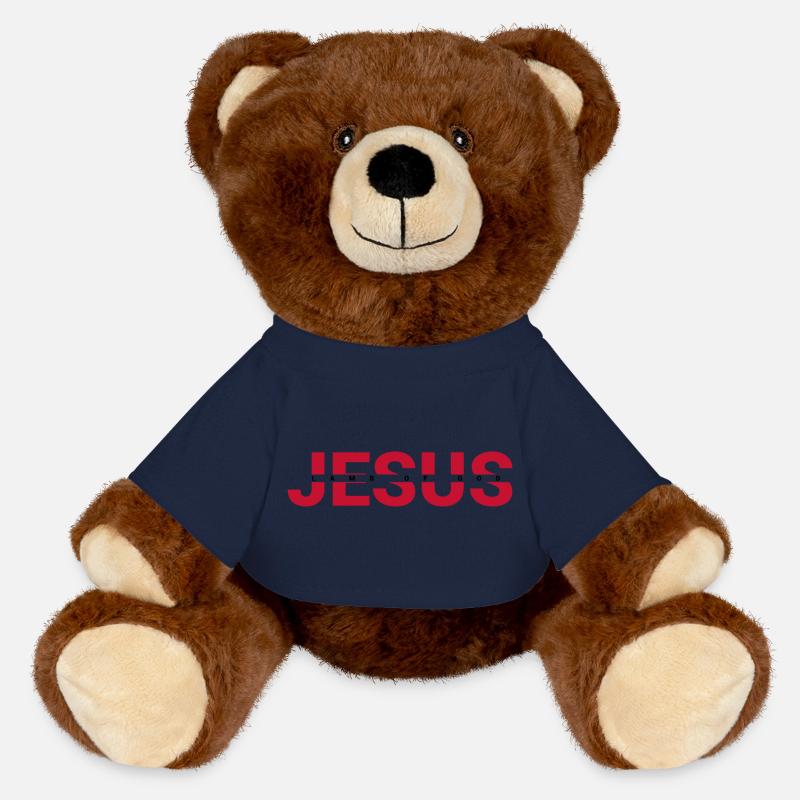 Jesus - Nounours RecycelBär® marron - bleu marine