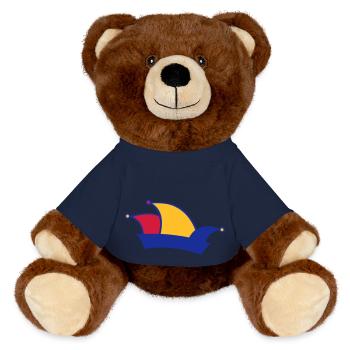 Bonnet de fou - Nounours RecycelBär® marron - bleu marine - Devant