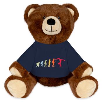 Gymnastique Gymnaste Gymnaste Evolution Rétro - Nounours RecycelBär® marron - bleu marine - Devant