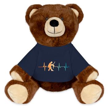 Heartbeat dancing - MiniFeet® RecycelBär® Teddy Bear Brown - french navy - Front