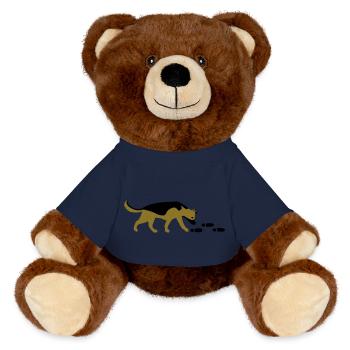 Mantrailer Schäferhund Vektor - MiniFeet® RecycelBär® Braun - French Navy - Vorne