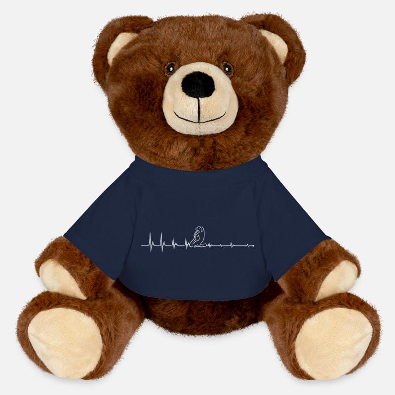 Hartslag Zen Meditatieve Lijn - MiniFeet® RecycelBär® bruin - navy