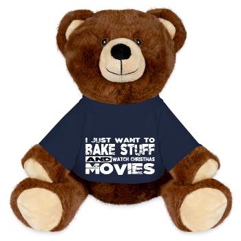 bedroom dessert dinosaur fan beards confectioner - MiniFeet® RecycelBär® Teddy Bear Brown - french navy - Front