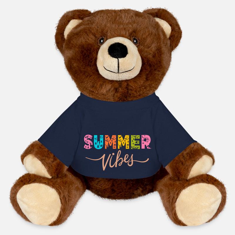 Summer vibes - MiniFeet® RecycelBär® Teddy Bear Brown - french navy