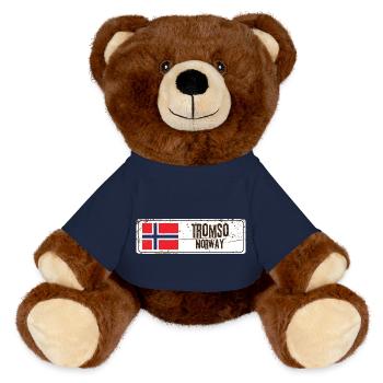 Tromsø, Norwegen - MiniFeet® RecycelBär® Braun - French Navy - Vorne