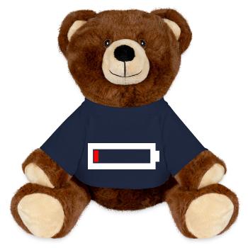 Battery empty - MiniFeet® RecycelBär® Teddy Bear Brown - french navy - Front