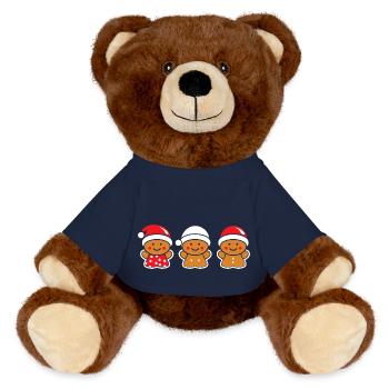 Lebkuchenmann - MiniFeet® RecycelBär® Braun - French Navy - Vorne