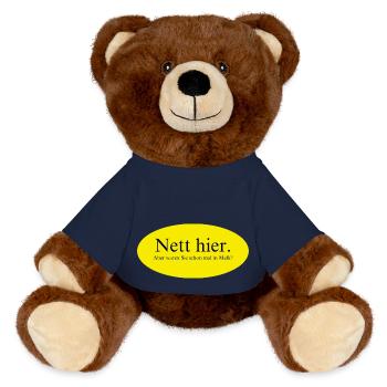 Nett hier, aber waren Sie schon mal in Melk? - MiniFeet® RecycelBär® Braun - French Navy - Vorne